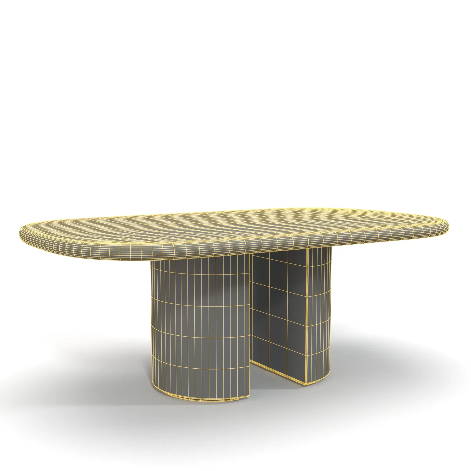Knife Edge Dining Table PBR 3D Model_07